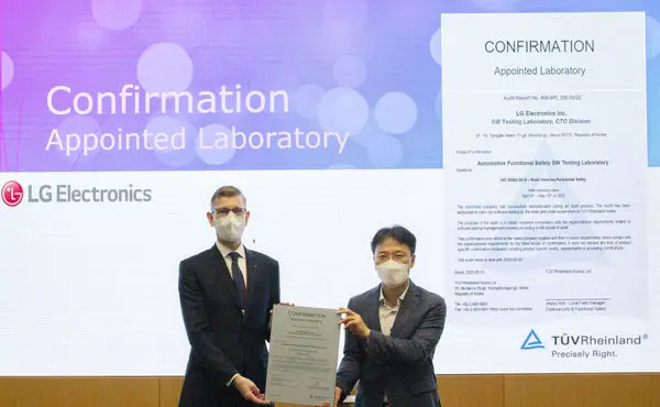دریافت گواهینامه بین المللی از سازمان جهانی TÜV RHEINLAND توسط مرکز تست نرمافزار الجی