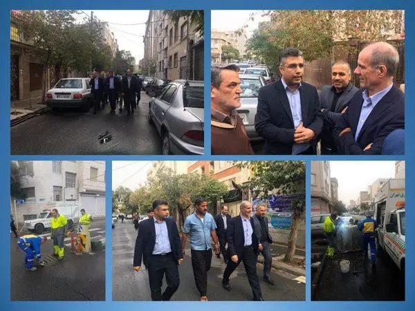 بازدید مدیر کل خدمات شهری از اجرای طرح ویژه نگهداشت در منطقه 15 

