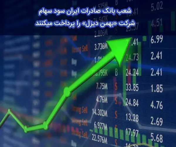 شعب بانک صادرات ایران سود سهام شرکت «بهمن دیزل» را پرداخت میکنند