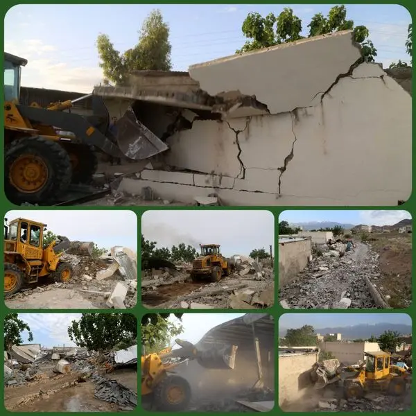 رفع تصرف و قلع  1600 مترمربع  از اراضی ملی در منطقه 15