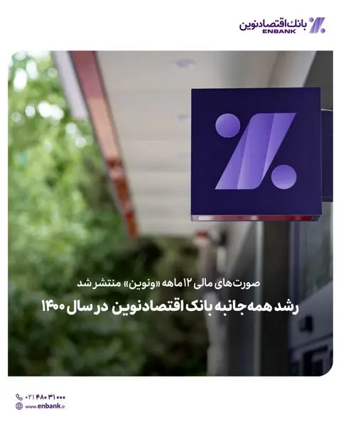 رشد همهجانبه بانک اقتصادنوین در سال ۱۴۰۰