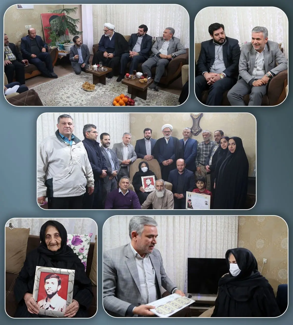 دیدار شهردار منطقه 15 با خانواده شهید فریدون لطفی