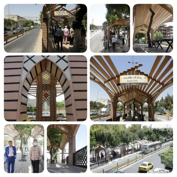 استفاده از الگوی معماری ایرانی- اسلامی در ایستگاههای اتوبوس منطقه۱۶