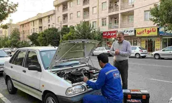 تعویض باتری پراید در محل با الو باتری