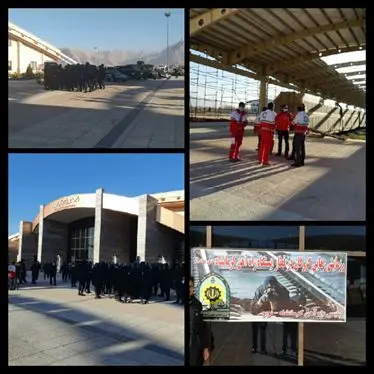 رزمایش رهایی گروگان در ایستگاه راه آهن کرمانشاه برگزار شد
