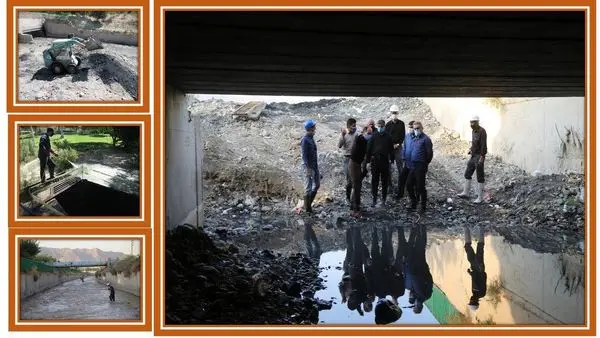 اجرای لایروبی و رسوب برداری کانال و  انهار  منطقه  15 

