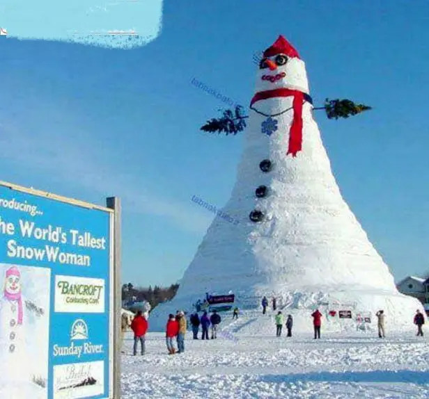 بزرگترین آدم برفی جهان+عکس