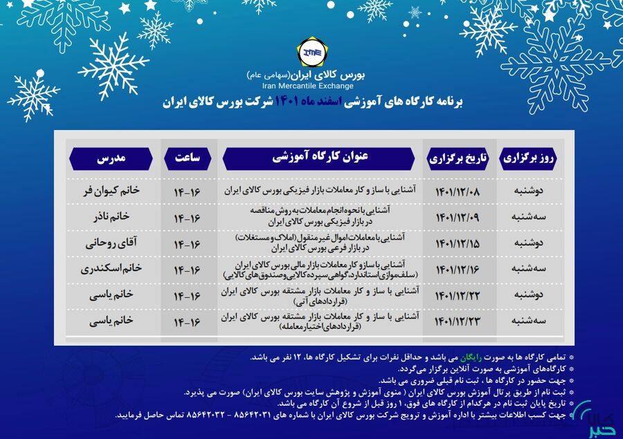 در بورس کالا رایگان یاد بگیریم
