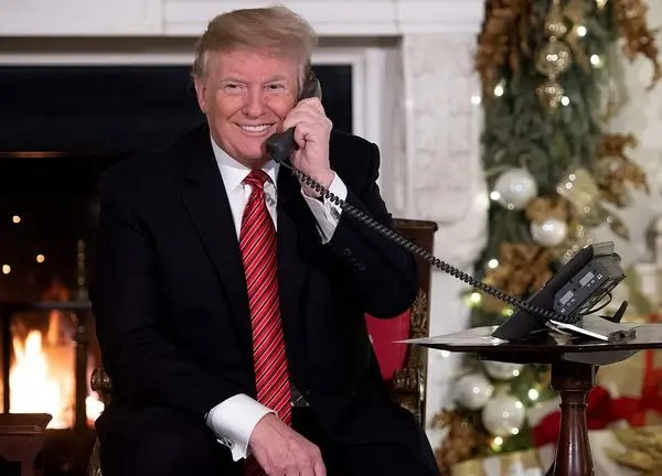 تبریک تلفنی ترامپ و همسرش به مناسبت کریسمس + عکس