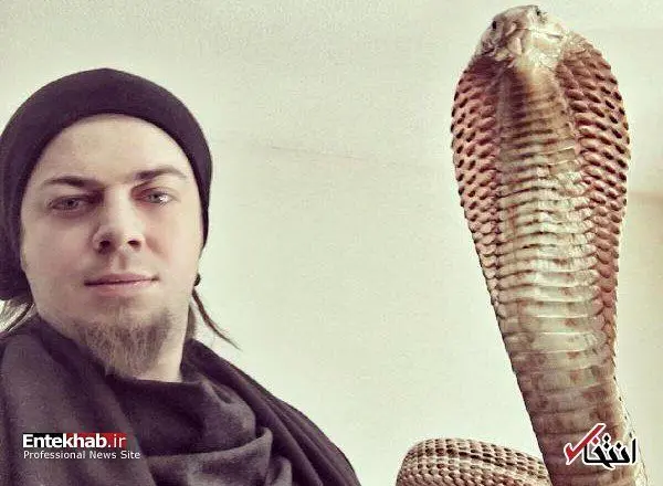 مار کبرا شعبده باز ایرانی را گزید+عکس