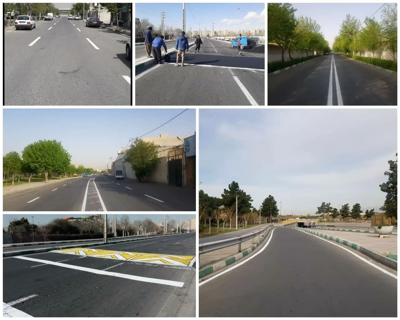  بهسازی خط کشی و علائم ترافیکی در معابر منطقه 15