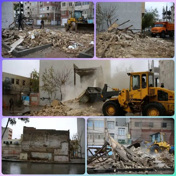 شناسایی و آغاز تخریب 28 ملک رها شده و ناایمن در منطقه 15