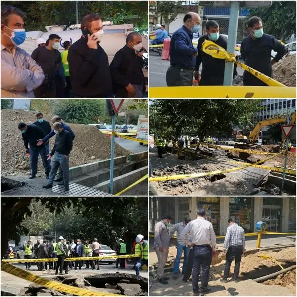 حفره خطر آفرین در منطقه ۶ بدون تلفات جانی مهار شد