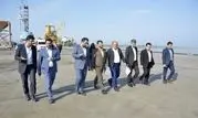بازدید دبیر شورای عالی مناطق آزاد و ویژه اقتصادی کشور از بندر کاسپین

