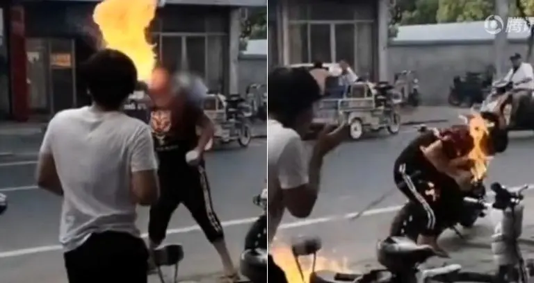 
بازی با مرگ نوجوان حین نمایش نفس آتشین! + عکس
