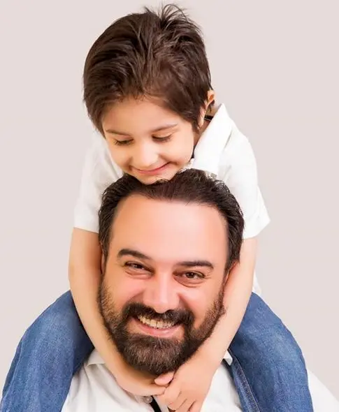 آرزوی ارجمند برای پسرش + عکس