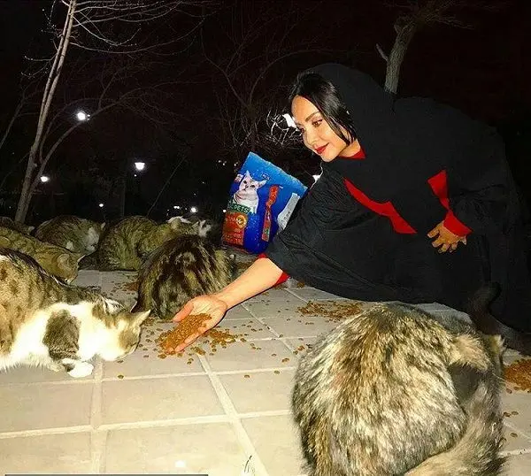 کار عجیب خانم بازیگر نیمه شب در خیابان های تهران+عکس