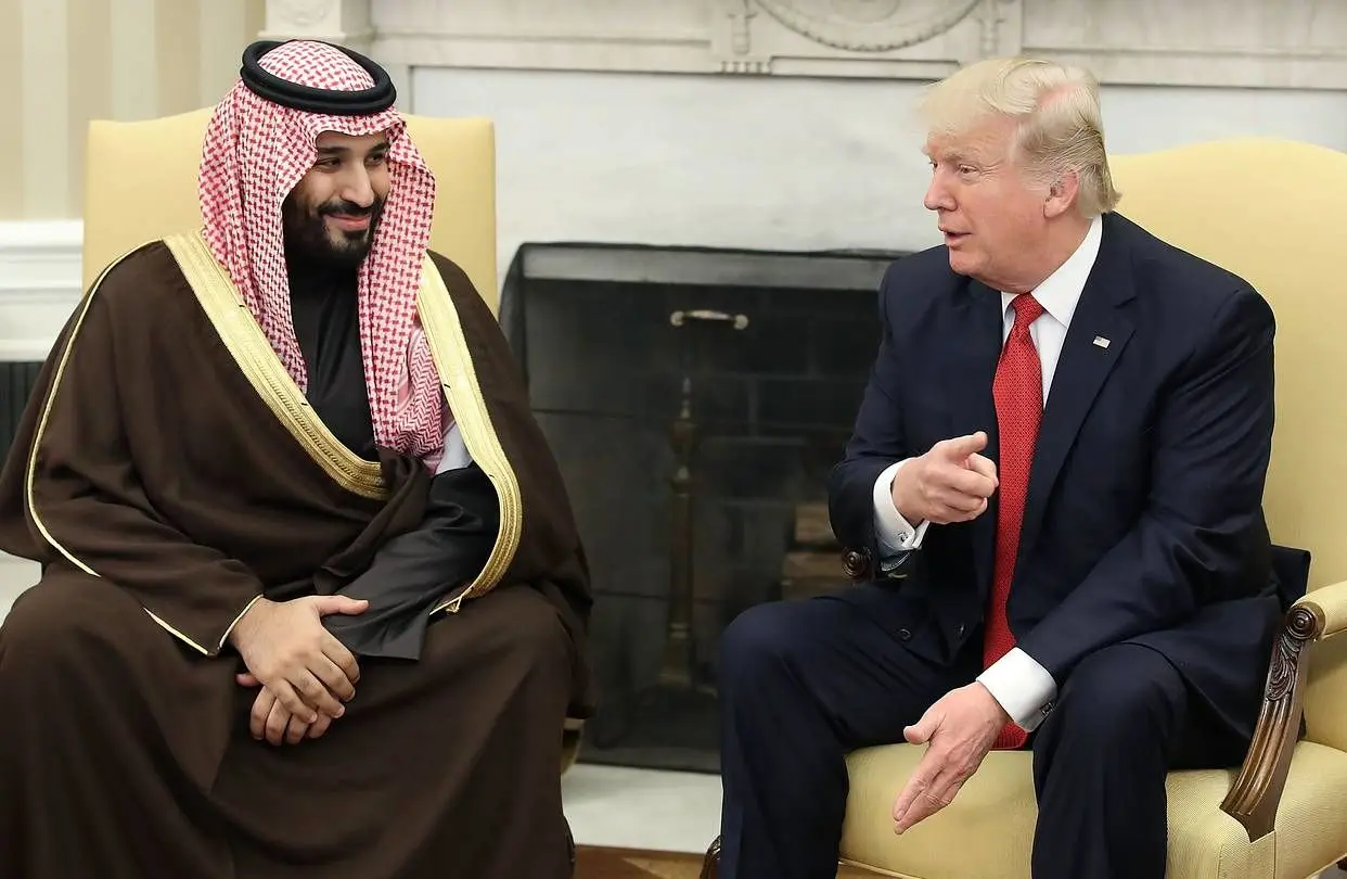 حضور ترامپ و بن سلمان با اره خونین در آلمان + تصاویر