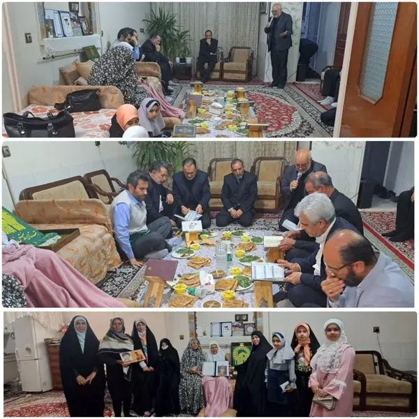 برپایی محفل انس با قرآن و سفره افطاری ساده در بیت نورانی "شهید داود شریفی" منطقه ۲۱