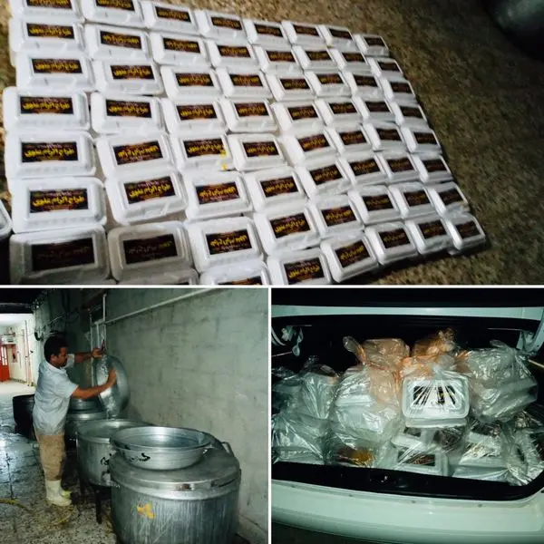 اهداء ۵۰۰ پرس غذای گرم به خانواده های نیازمند