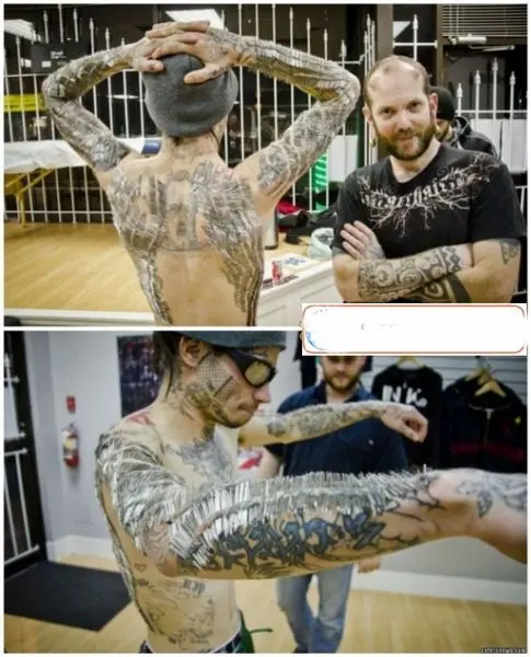 فروکردن 4745 سوزن در بدن یک فرد+عکس