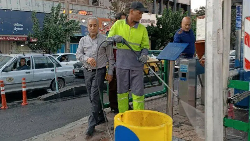 طرح ویژه رسیدگی به ایستگاه های بی آرتی و اتوبوس در منطقه 13