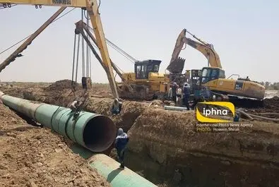 لوله گذاری آب شرب منطقه خرمشهر و آبادان