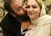 ژست عاشقانه آقای بازیگر مشهور و همسرش+عکس
