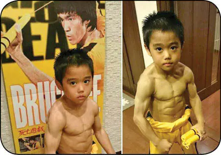 بدن حیرت انگیز پسر 8 ساله ای که عاشق بروس لی است!+عکس
