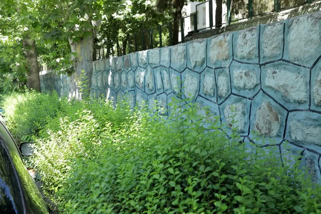 ایمن سازی  بدنه معابر منطقه2 با احداث دیوار سنگی

