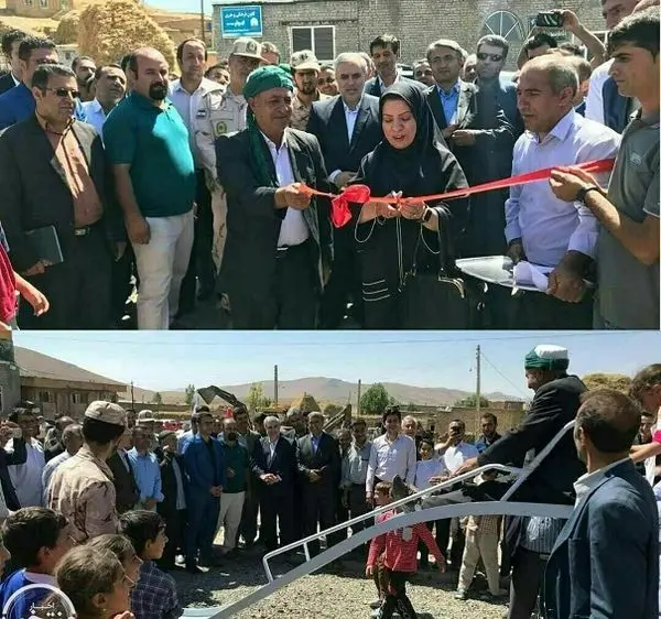  افتتاح یک سرسره در یک روستا در هفته دولت!+عکس