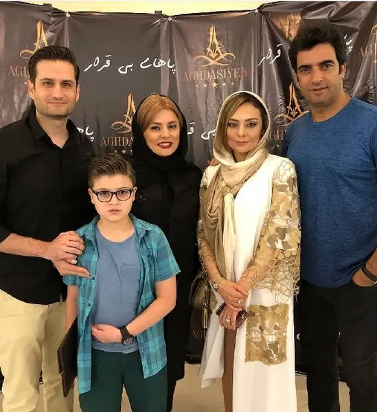 یکتا ناصر و منوچهر هادی در کنار پویا امینی و خانواده اش+عکس