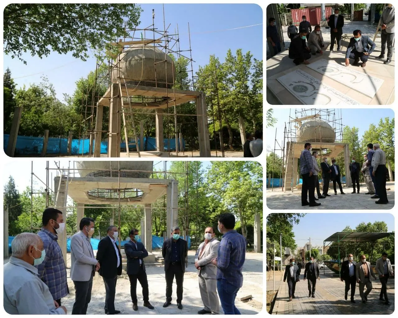  پیشرفت 85 درصدی ساخت المان مقبره شهدای بوستان گلزارمنطقه 15