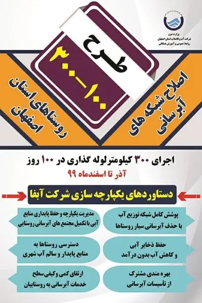 آغاز اجرای عمرانی "100-300" در استان اصفهان