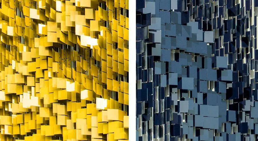 ساختمانی که رنگ عوض می کند!+عکس