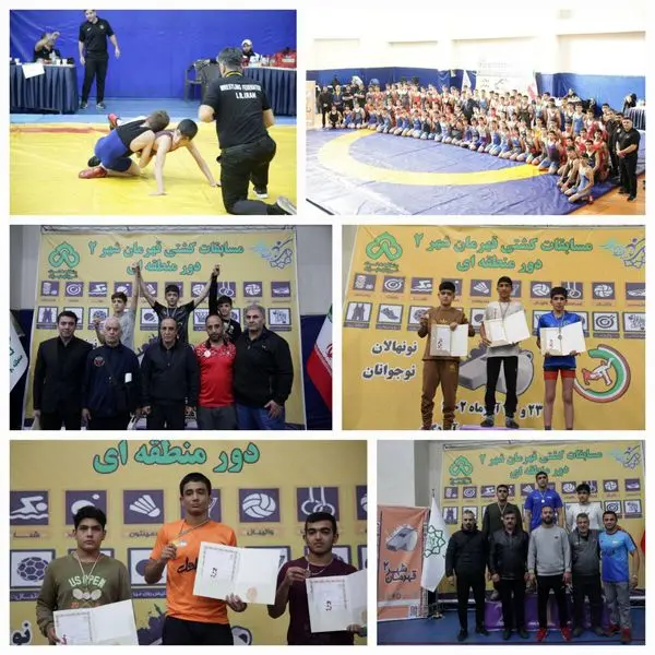 رقابت پایانی کشتیگیران منطقه ۸ در مسابقات قهرمان شهر۲