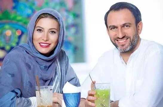 فریبا نادری با چهره ای جدید در کنار همسرش + عکس