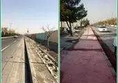 اتمام طرح مصوب پیاده روسازی و احداث مسیر دوچرخه در خیابان سی متری امامت

