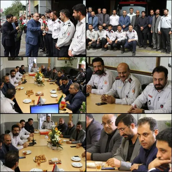 بازدید و تبریک شهردار منطقه شش از سازمان آتش نشانی و خدمات ایمنی 