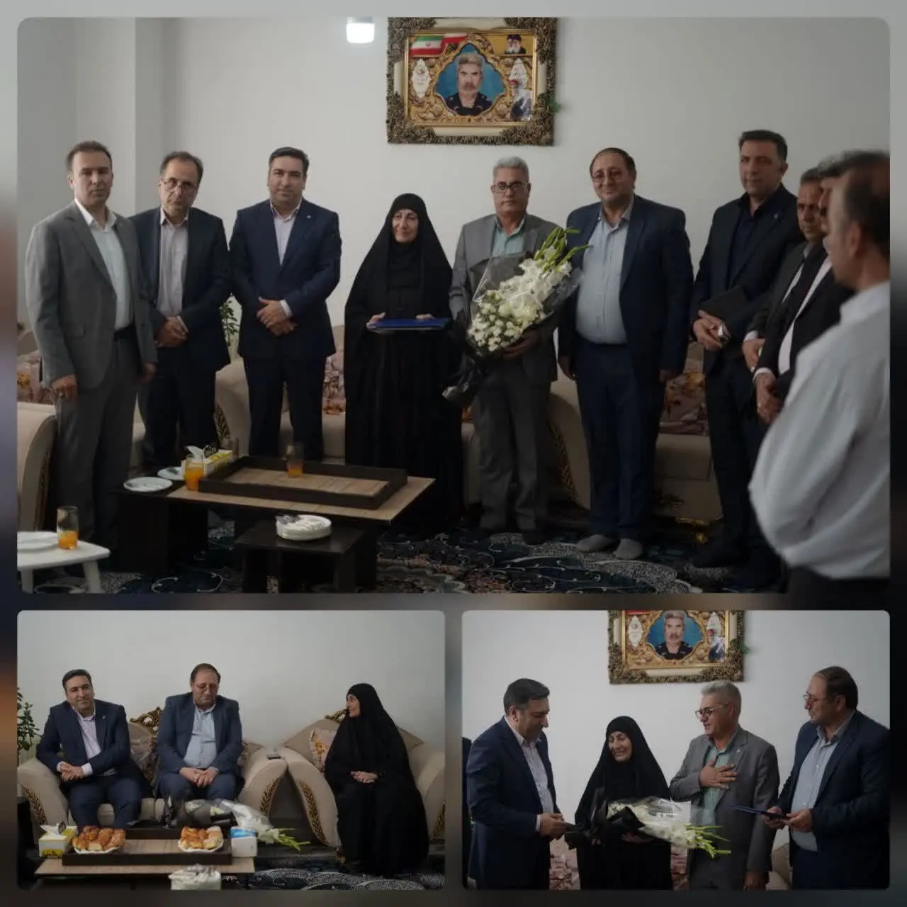 دیدار مدیرعامل بانک توسعه تعاون کشور با خانواده‌های معظم شهدا در ایلام به مناسبت هفته دولت