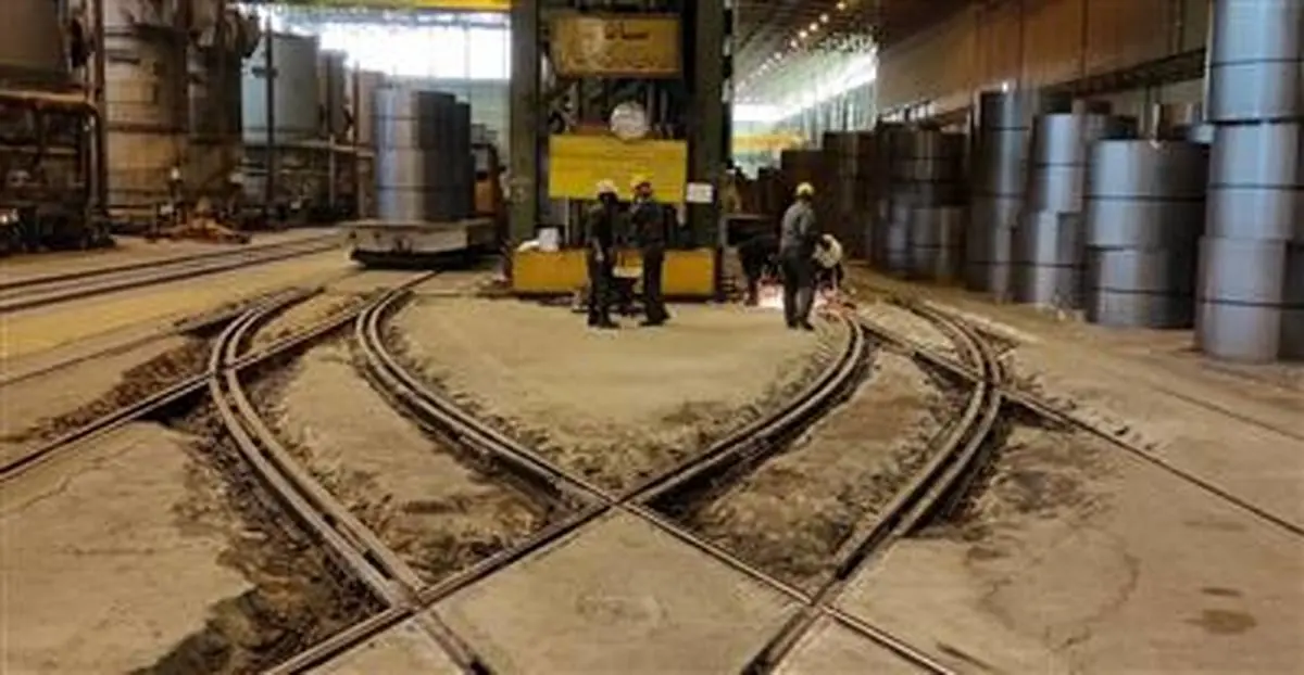 تعویض و ترمیم ریل‌های تقاطع واحد باکس‌آنیلینگ و تاندم میل ناحیۀ نورد سرد

