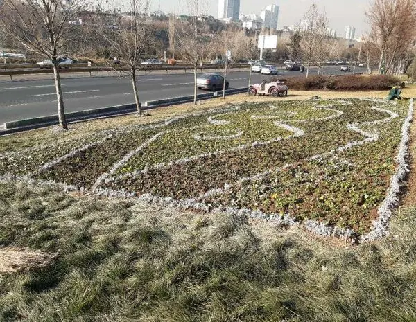 فرش گل های اسلامی-ایرانی در حاشیه بزرگراه های اصلی شهر گسترده شد

