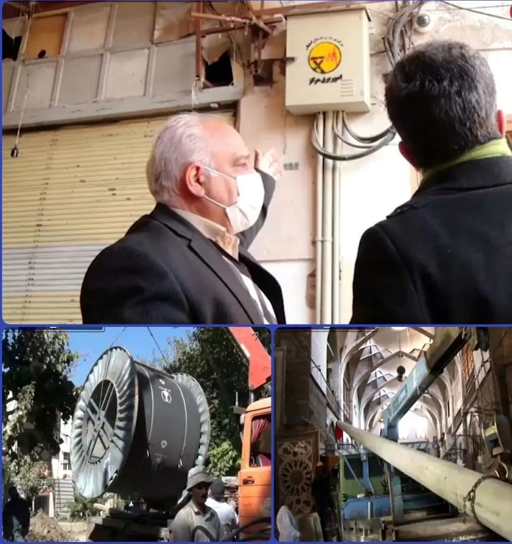 شبکه‌های برق در بازار قیصریه اصفهان و سرای ملک التجارساماندهی شد