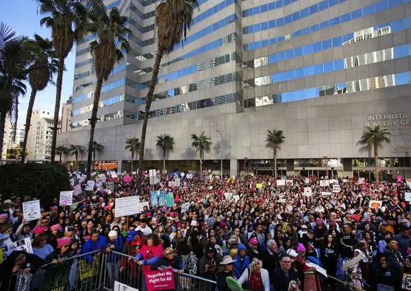 راهپیمایی زنان در آمریکا + تصاویر