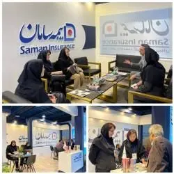 بیمه سامان محصولات خود را به بازدیدکنندگان خارجی نمایشگاه حمل و نقل معرفی می کند

