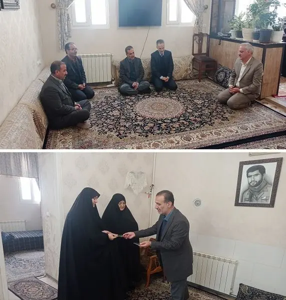 دیدار مدیرعامل شرکت آب و فاضلاب استان مرکزی با خانواده شهید عزت اله قاسمی