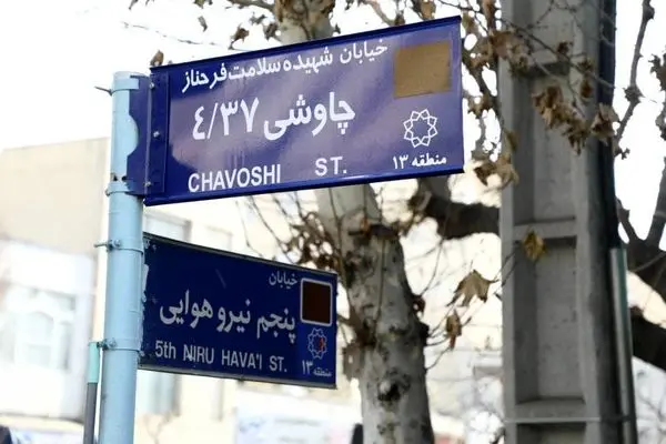 نامگذاری دو معبر در منطقه ۱۳ به نام شهیده سلامت فرحناز چاوشی و شهید علی عجمی نائینی