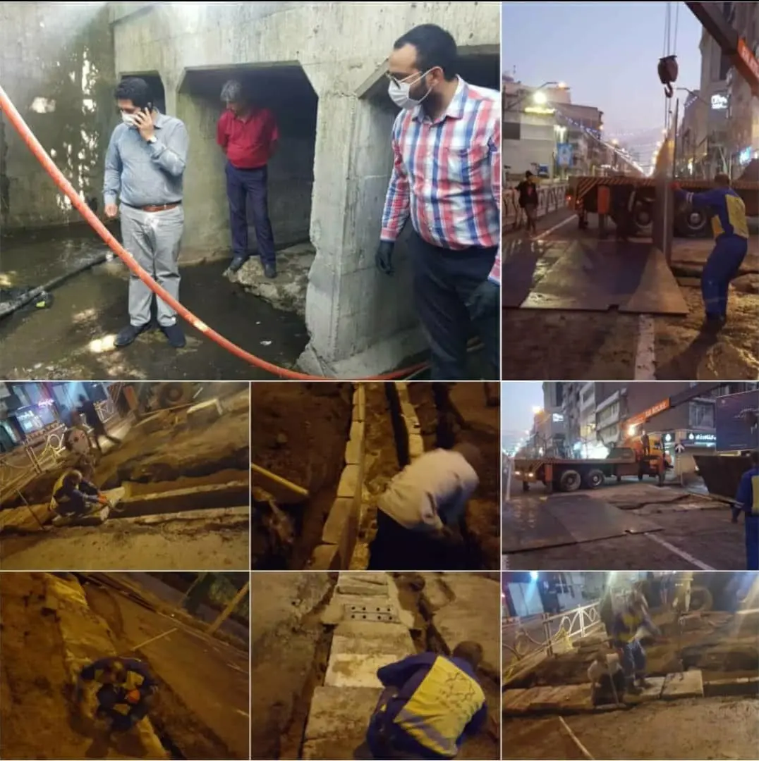 بهسازی و هدایت آبهای سطحی از ضلع شمال تونل رسالت به تصفیه خانه بوستان ساعی

