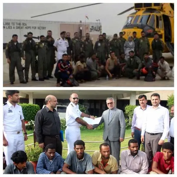 
ملوانان ایرانی گرفتار در آب‌های بندر کراچی نجات یافتند
