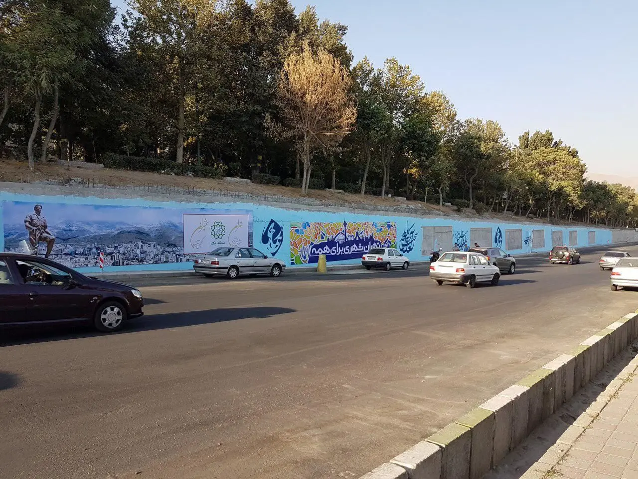 ‌دیواره های شهری شمال تهران گالری هنری شد

